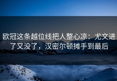 欧冠这条越位线把人整心凉：尤文进了又没了，汉密尔顿摊手到最后
