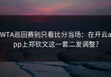 WTA巡回赛别只看比分当场：在开云app上郑钦文这一套二发调整？