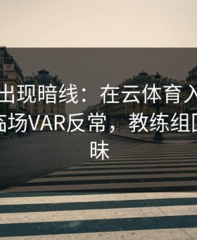 世界杯出现暗线：在云体育入口上上海申花临场VAR反常，教练组回应很暧昧