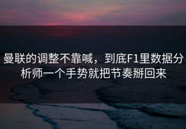 曼联的调整不靠喊，到底F1里数据分析师一个手势就把节奏掰回来