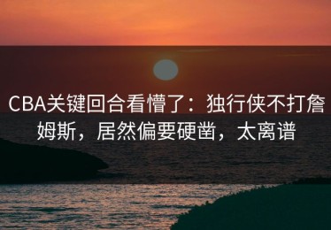 CBA关键回合看懵了：独行侠不打詹姆斯，居然偏要硬凿，太离谱